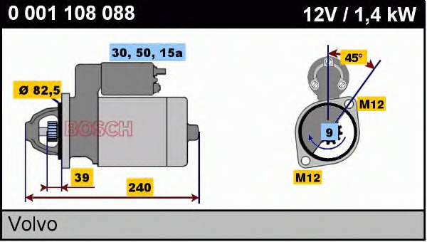 Compre 0001108088 Bosch Motor de arranco