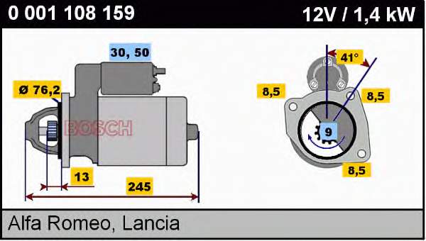 Motor de arranco Bosch 0986016910 preço, a partir de 55,87 USD