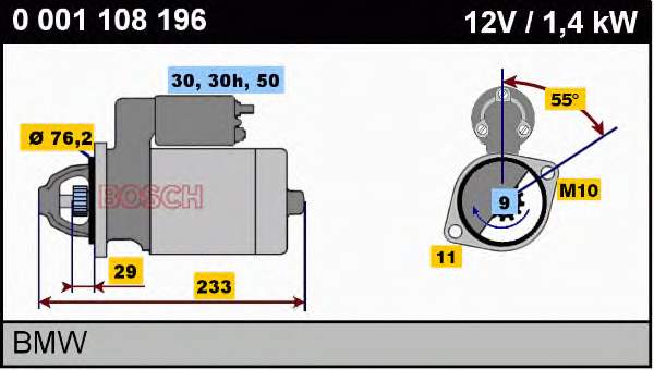 12427505995 BMW Motor de arranco