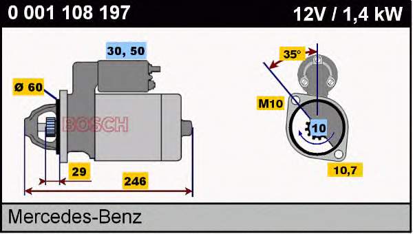 Motor de arranco Mercedes 0061513701 preço, a partir de 46,05 USD