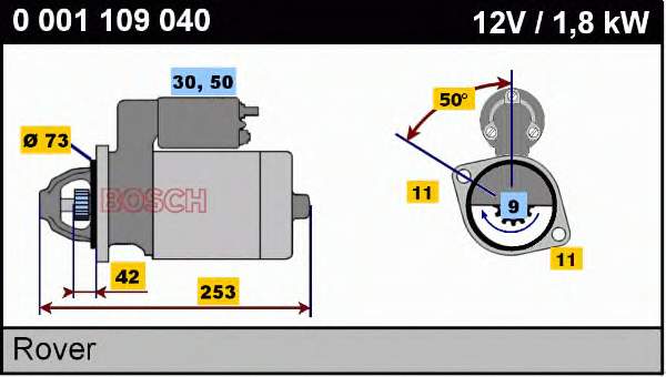 Compre 0001110120 Land Rover Motor de arranco
