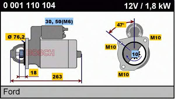 Motor de arranco Ford 1005821124 preço, a partir de 37,46 USD