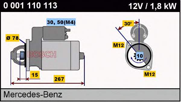 A0041517801 Mercedes Motor de arranco