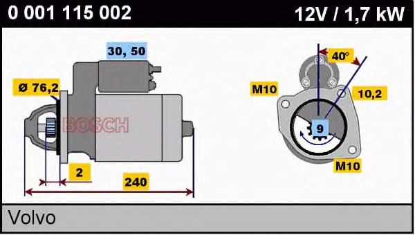 Motor de arranco Volvo 0001110063 preço, a partir de 88,53 USD