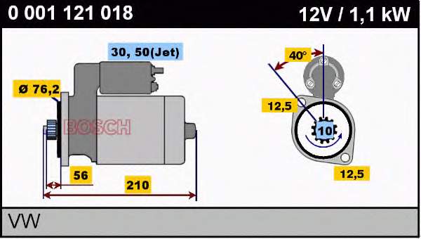 02T911023B VAG Motor de arranco