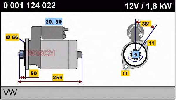 0001124011 VAG Motor de arranco