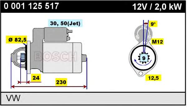 Motor de arranco LRS01540 Lucas