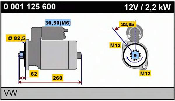 0001125600 VAG Motor de arranco