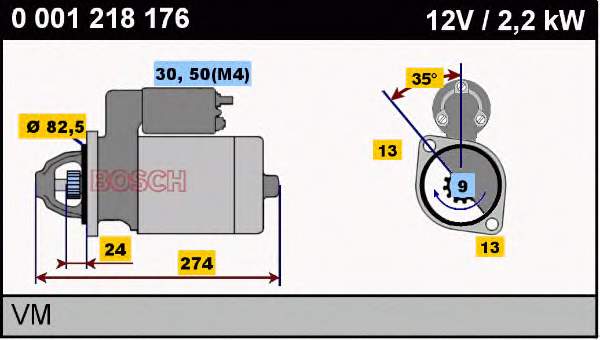 Motor de arranco Bosch 0001109357