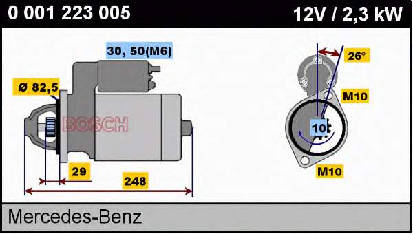 Motor de arranco Mercedes 1223005 preço, a partir de 60,62 USD