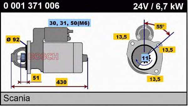 1357709 Volvo Motor de arranco