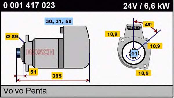 847330 Volvo Motor de arranco