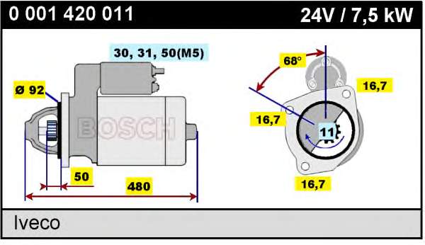 3636821 Cummins Motor de arranco