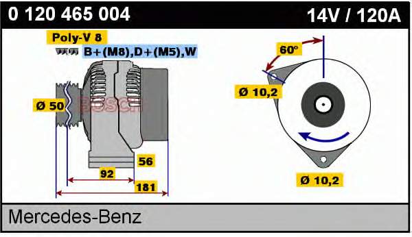 0986037970 Bosch Gerador