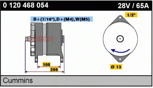Gerador 0120468054 Bosch