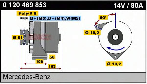 A0081542902 Mercedes Gerador