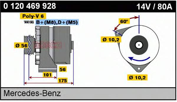 A0081544902 Mercedes Gerador