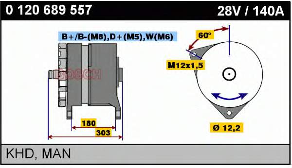 Gerador Bosch 1986A00002