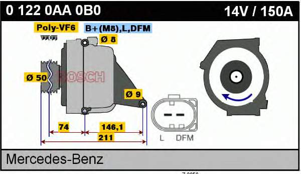 000150205080 Mercedes Gerador