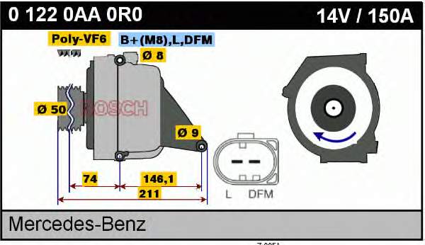 Gerador Mercedes 000150205080 preço, a partir de 481,14 USD