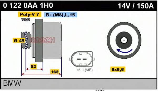 Gerador BMW 12317508052 preço, a partir de 350,55 USD