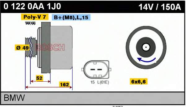 Gerador Bosch 01220AA1J0 preço, a partir de 400,10 USD