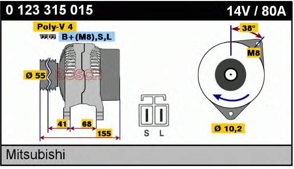 Gerador Mitsubishi 0124325010 preço, a partir de 114,41 USD