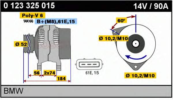 Gerador BMW 14354251 preço, a partir de 90,24 USD