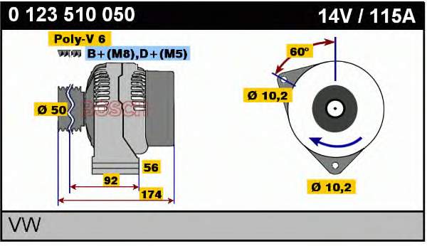 Gerador Mercedes 0101548102 preço, a partir de 98,75 USD