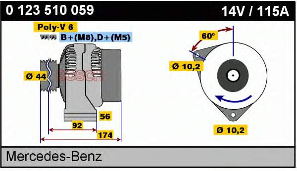 Gerador Mercedes 0101540602 preço, a partir de 150,14 USD
