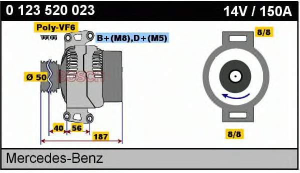 Gerador Mercedes A0131541302 preço, a partir de 246,87 USD