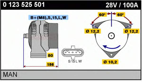 Gerador Bosch 0123525501