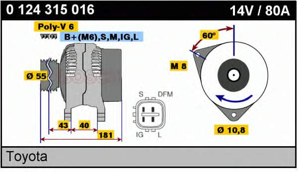 Gerador Toyota 270600D160 preço, a partir de 108,96 USD