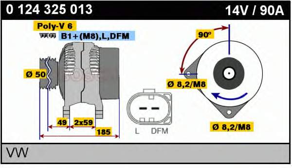 Gerador 0124325013 Bosch