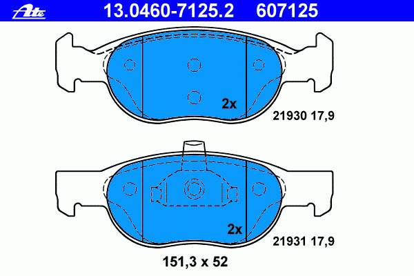 77362170 Fiat/Alfa/Lancia Sapatas do freio dianteiras de disco