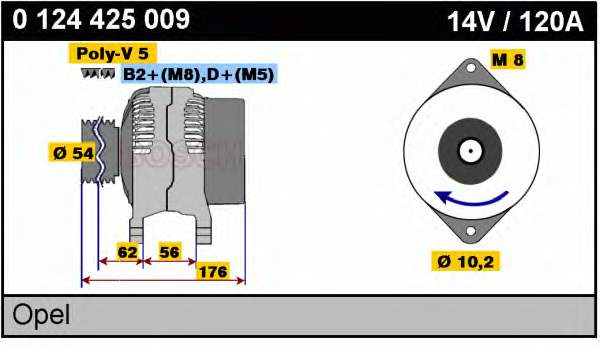 6204178 Opel Gerador