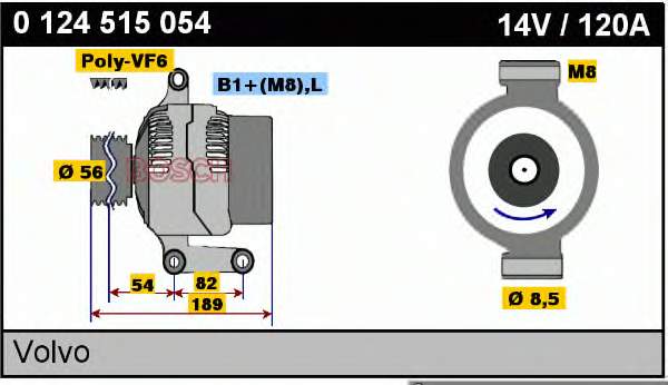 Gerador 0124515054 Bosch