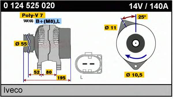 0124525020 Fiat/Alfa/Lancia Gerador