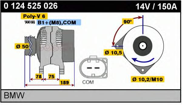 Gerador 0124525026 Bosch