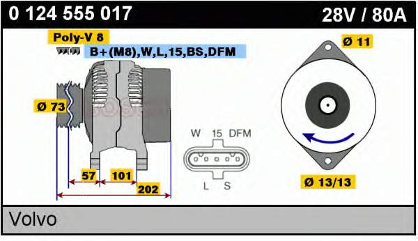 1986A00917 Bosch Gerador