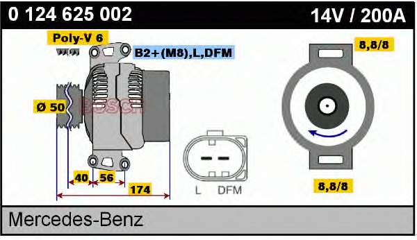 A0124625002 Mercedes Gerador