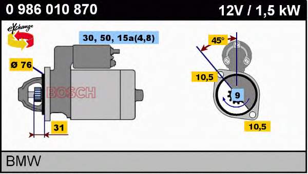 Compre 0001311100 BMW Motor de arranco