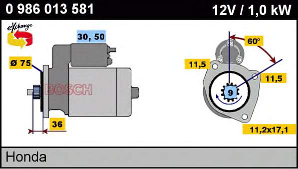 Motor de arranco Honda 31200PT0906 preço, a partir de 160,70 USD
