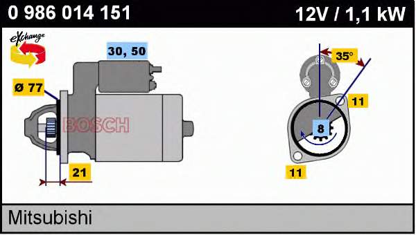 Motor de arranco Cargo 110292