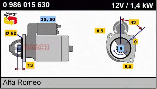 Motor de arranco PSH 100507093010