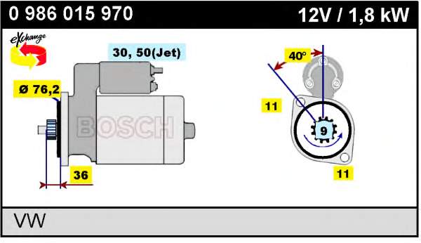 Motor de arranco VAG 0001110076 preço, a partir de 57,89 USD