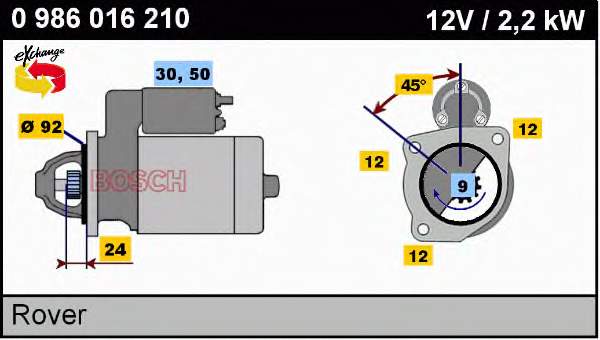 Compre 1986S00936 Bosch Motor de arranco