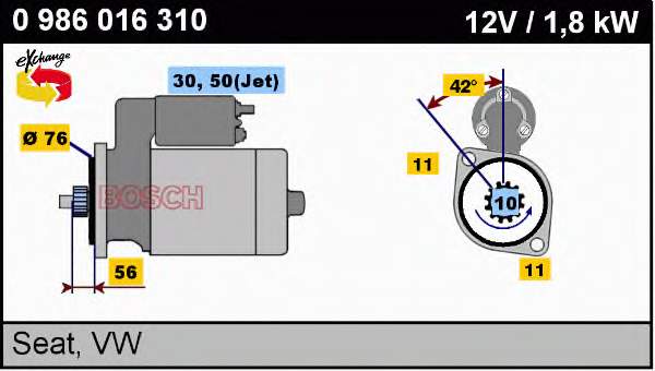 Motor de arranco VAG 02A911023GX preço, a partir de 71,63 USD