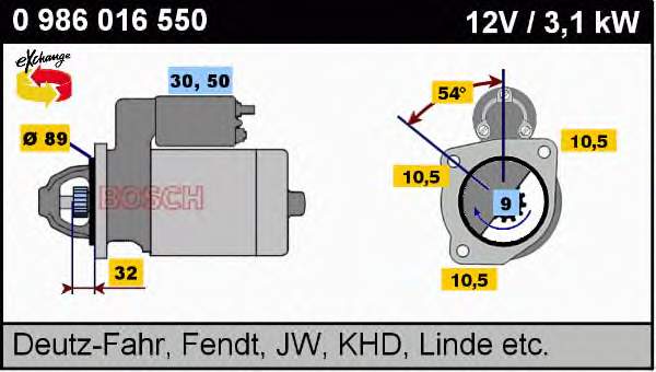 0001369014 Bosch Motor de arranco