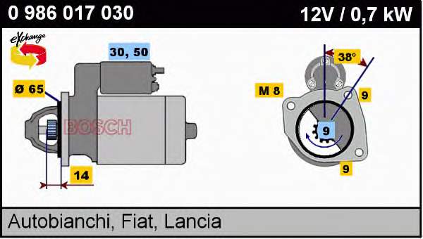 Motor de arranco Fiat/Alfa/Lancia F000AL0319 preço, a partir de 56,28 USD
